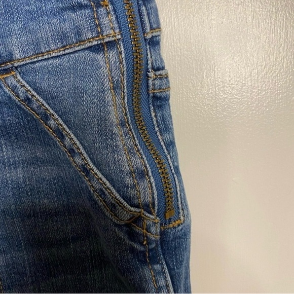 OshKosh B'Gosh Girl's Overalls Destressed Hem Blue Denim Bib Pants. Size 5/5A. - Picture 4 of 7